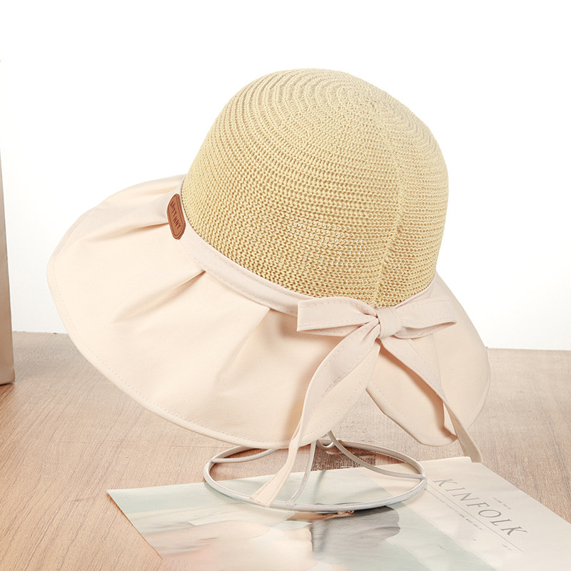 BK00001 Prelamovaný braided Wide Brim Women's Bucket Hat