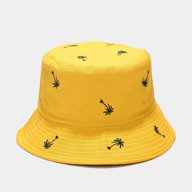 BK00061 Coconut Embroidered Bucket Hat