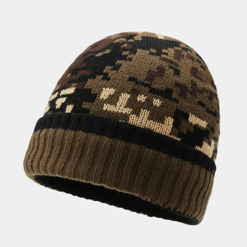 H00061 Pánska pletená čiapka Camo And Fleece