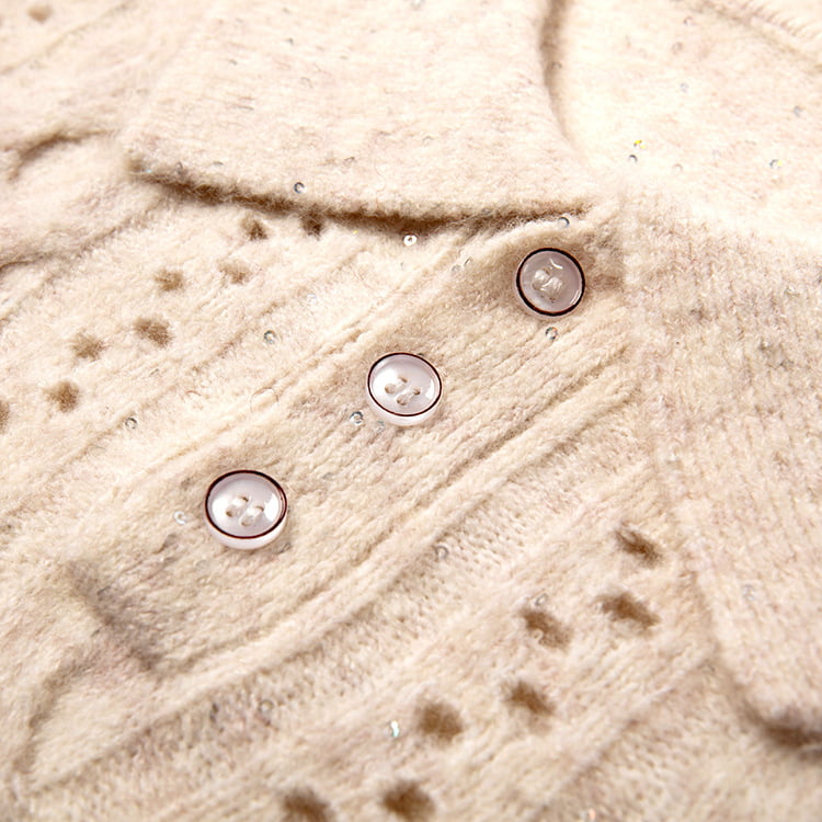 SM-K0012 Jarná jesenná polo klopa Jednofarebný pletený pulóver s dutým dnom SM-K0012 Jarná jesenná polo klopa Jednofarebný pletený pulóver s dutým dnom