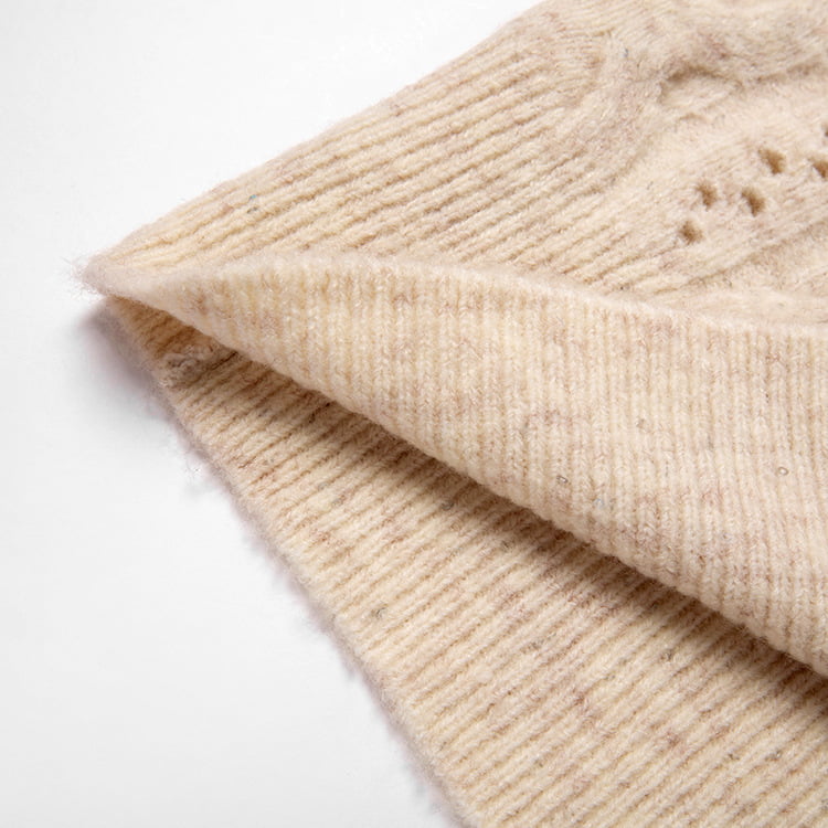 SM-K0012 Jarná jesenná polo klopa Jednofarebný pletený pulóver s dutým dnom SM-K0012 Jarná jesenná polo klopa Jednofarebný pletený pulóver s dutým dnom