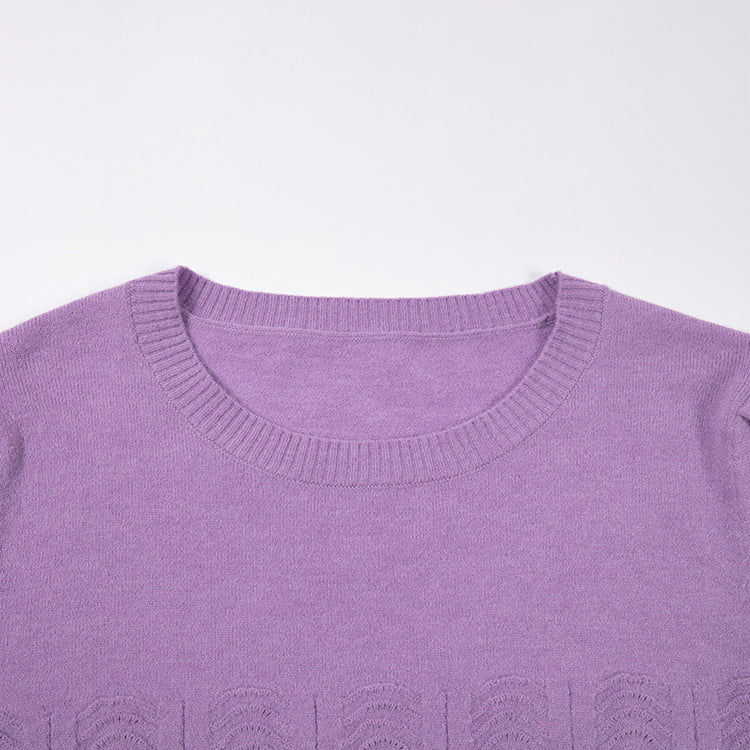 SM-K0039 Jar/Jeseň Jednofarebné Voľné Pletené záhyby na ramenách s dlhým rukávom SM-K0039 Jar/Jeseň Jednofarebné Voľné Pletené záhyby na ramenách s dlhým rukávom