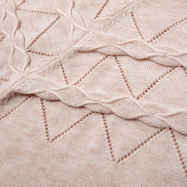 SM-K0042 Pletený pulóver s voľným dlhým rukávom Tenký vlnitý dutý úplet spodná košeľa SM-K0042 Pletený pulóver s voľným dlhým rukávom Tenký vlnitý dutý úplet spodná košeľa