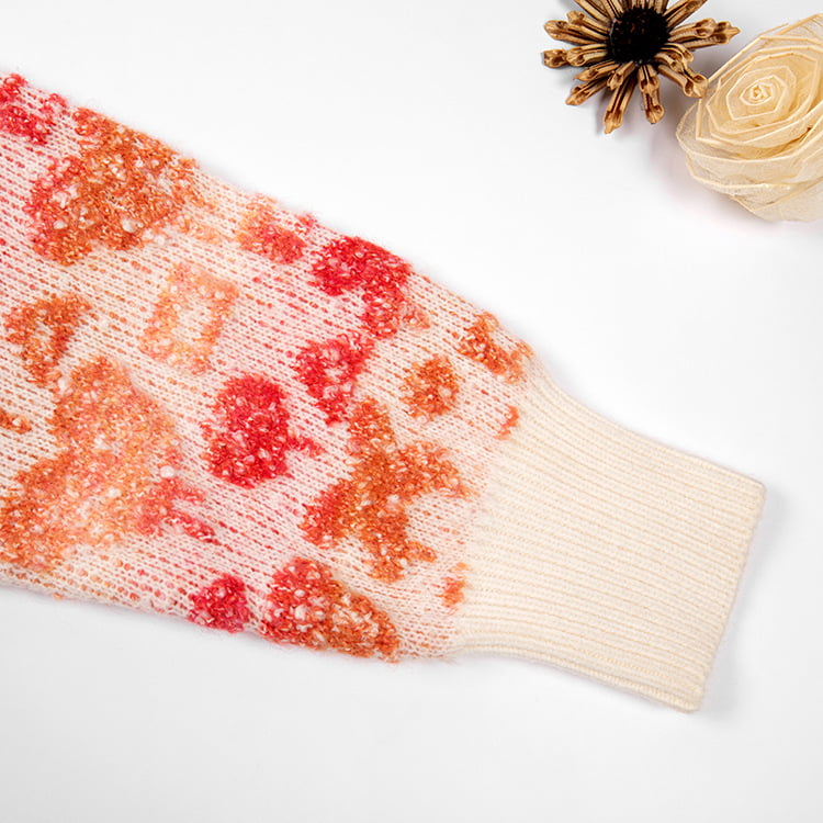 SM-K0038 Pulóver s okrúhlym výstrihom Dámsky Sladký pletený pulóver s trojrozmerným vzorom SM-K0038 Pulóver s okrúhlym výstrihom Dámsky Sladký pletený pulóver s trojrozmerným vzorom