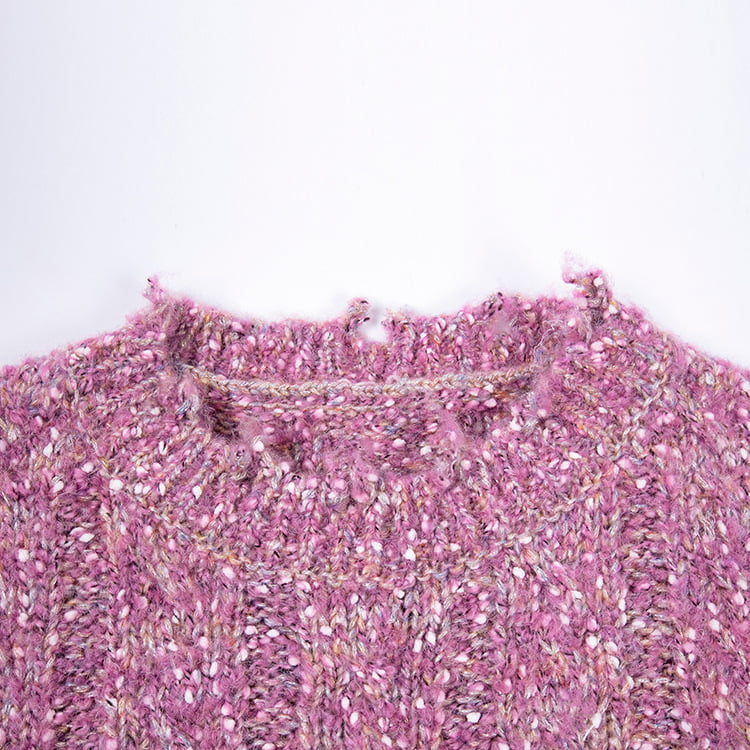 SM-K0037 Jarný a jesenný lem výstrihu s okrúhlym výstrihom, dámsky pletený pulóver SM-K0037 Jarný a jesenný lem výstrihu s okrúhlym výstrihom, dámsky pletený pulóver