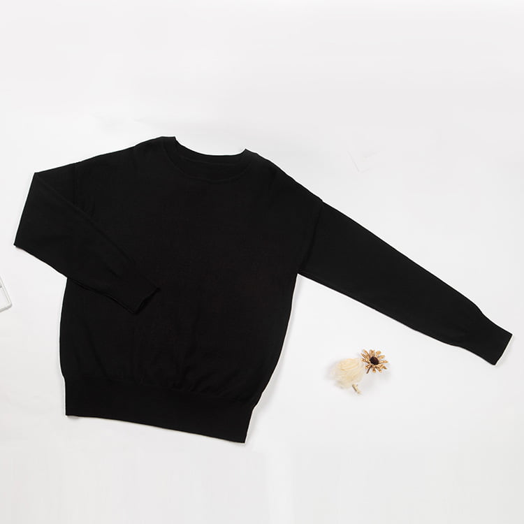 SM-K0048 Dámska abeceda žakárový pletený pulóver s dlhým rukávom pre posádku SM-K0048 Dámska abeceda žakárový pletený pulóver s dlhým rukávom pre posádku