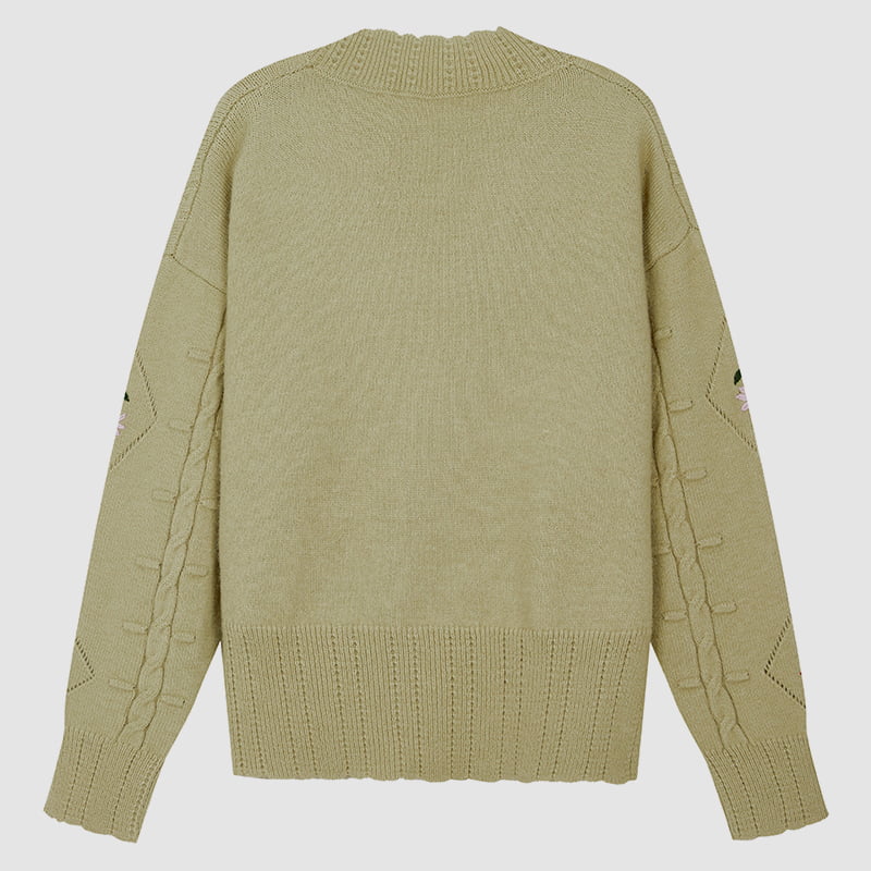 ML2213 Retro japonská avokádová zelená ručne vyrobená pletená bunda Cardigan ML2213 Retro japonská avokádová zelená ručne vyrobená pletená bunda Cardigan