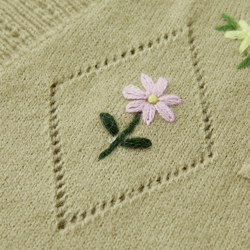 ML2213 Retro japonská avokádová zelená ručne vyrobená pletená bunda Cardigan ML2213 Retro japonská avokádová zelená ručne vyrobená pletená bunda Cardigan