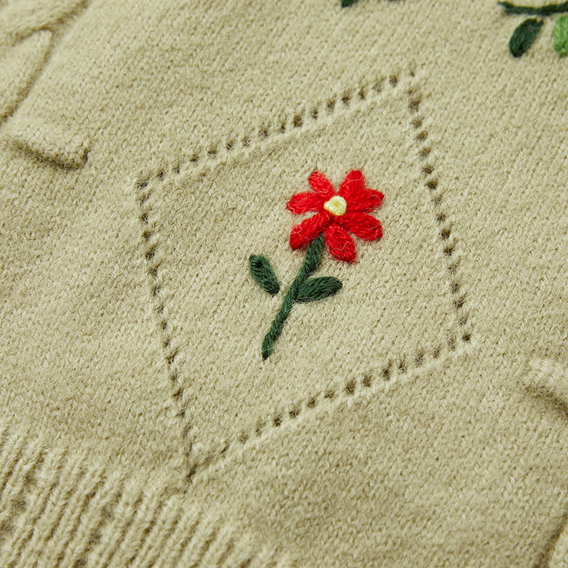 ML2213 Retro japonská avokádová zelená ručne vyrobená pletená bunda Cardigan ML2213 Retro japonská avokádová zelená ručne vyrobená pletená bunda Cardigan