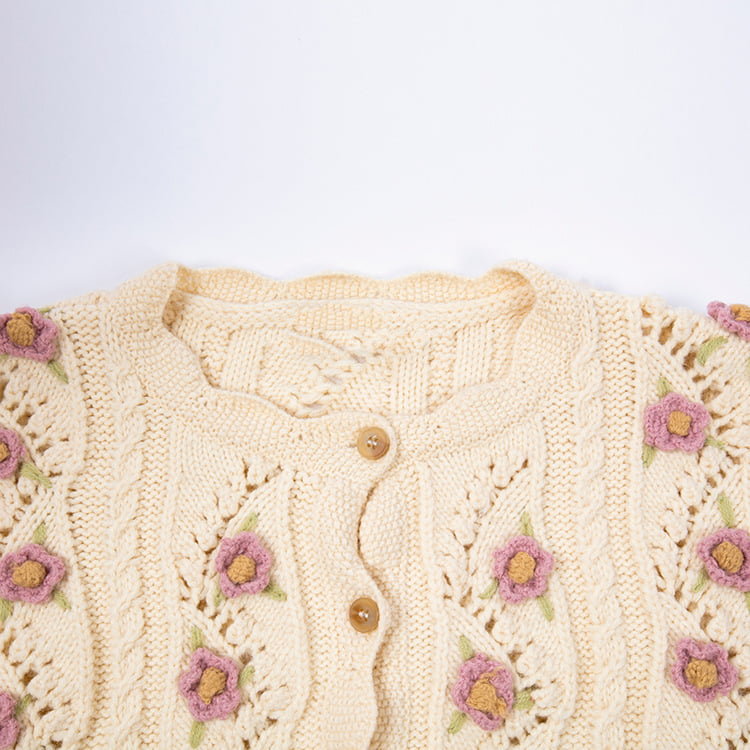 SM-K0008 Voľný retro sveter na háčik s dlhým rukávom, dámsky pletený kardigan SM-K0008 Voľný retro sveter na háčik s dlhým rukávom, dámsky pletený kardigan