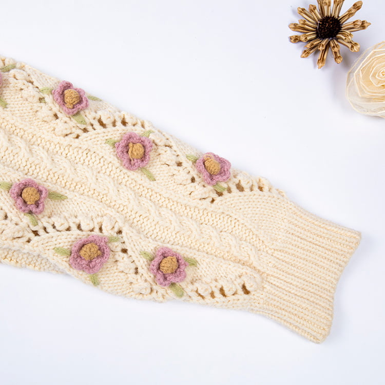 SM-K0008 Voľný retro sveter na háčik s dlhým rukávom, dámsky pletený kardigan SM-K0008 Voľný retro sveter na háčik s dlhým rukávom, dámsky pletený kardigan