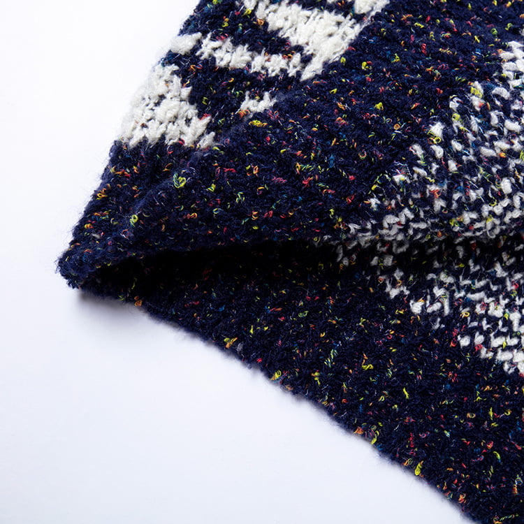 SM-K0036 Geometrický vzor Strakatý pletený kardigan Dámske jesenné a zimné vrchné oblečenie SM-K0036 Geometrický vzor Strakatý pletený kardigan Dámske jesenné a zimné vrchné oblečenie