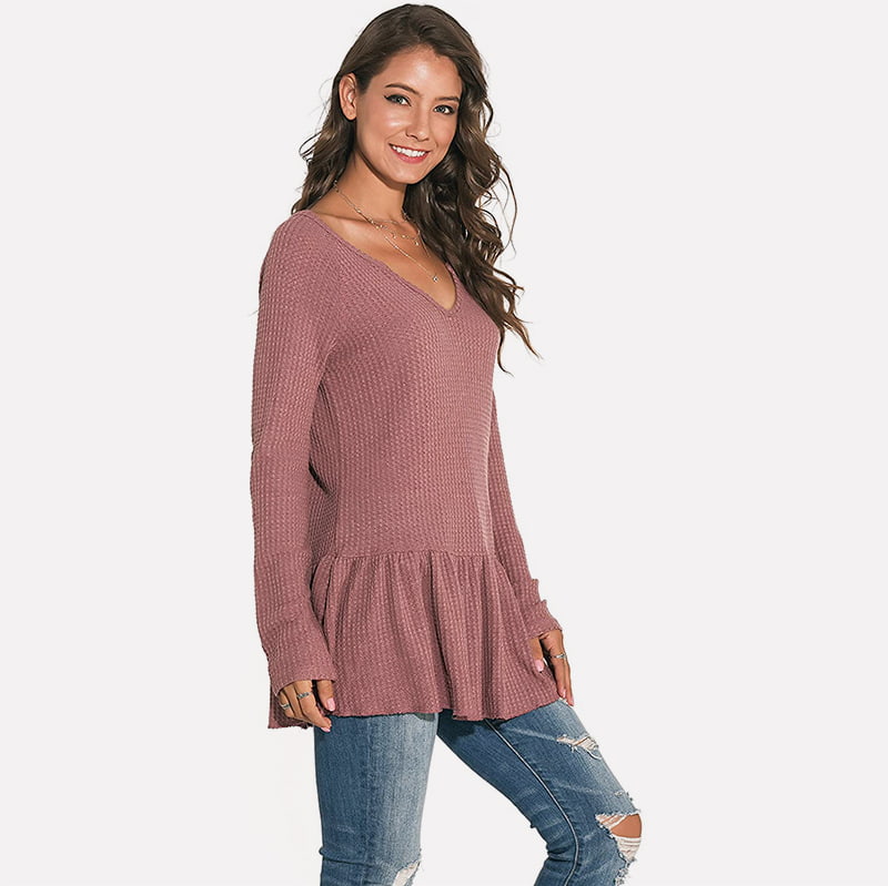 SM-K0096 ležérny sveter dlhý pletený sveter s výstrihom do V SM-K0096 ležérny sveter dlhý pletený sveter s výstrihom do V