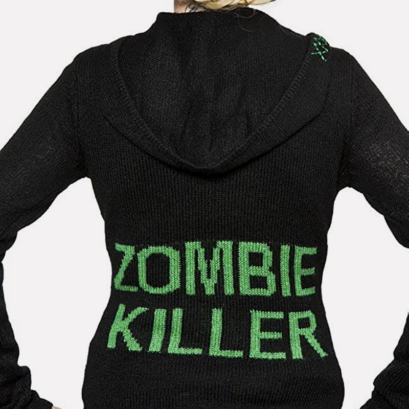 SM-K0098 Monogramovaný pletený pulóver s kapucňou Pletený sveter SM-K0098 Monogramovaný pletený pulóver s kapucňou Pletený sveter