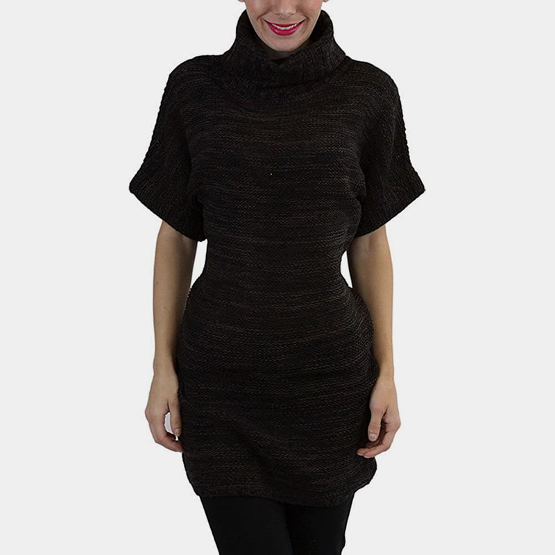 SM-K0067 Pletený pulóver s vysokým golierom a krátkym rukávom v páse SM-K0067 Pletený pulóver s vysokým golierom a krátkym rukávom v páse