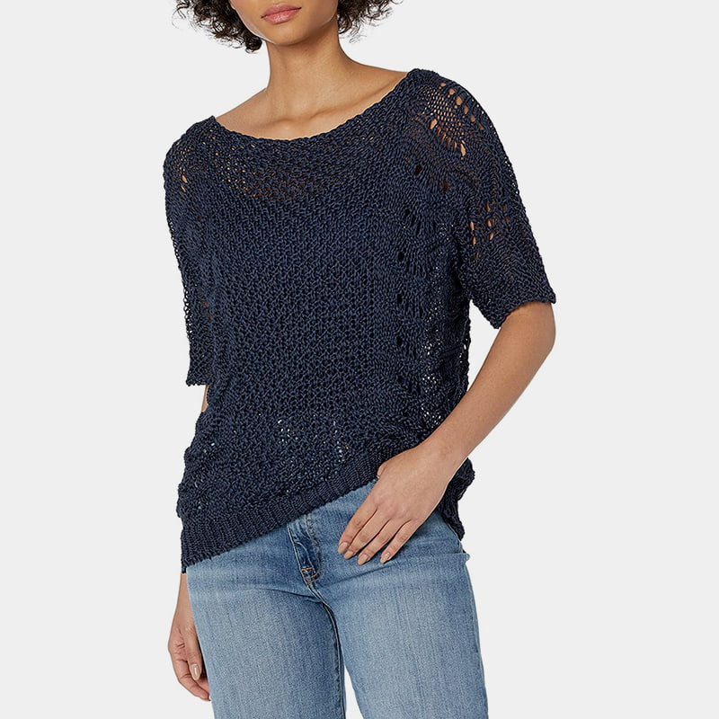 SM-K0060 Crew Neck Pletený pulóver na opaľovací krém s krátkym rukávom SM-K0060 Crew Neck Pletený pulóver na opaľovací krém s krátkym rukávom