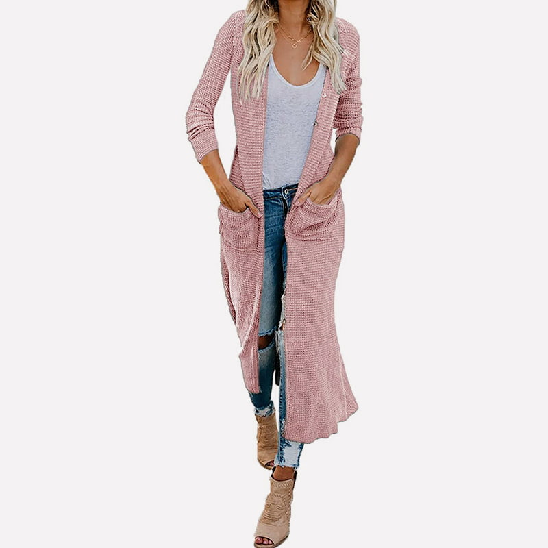 SM-K0074 Výstrih do V dlhý pevný s vreckami Pletený sveter SM-K0074 Výstrih do V dlhý pevný s vreckami Pletený sveter