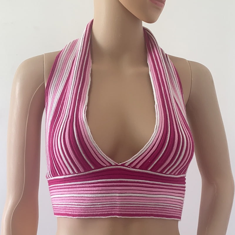 SM-K0107 Farebná pletená vesta s pruhovaným výstrihom SM-K0107 Farebná pletená vesta s pruhovaným výstrihom