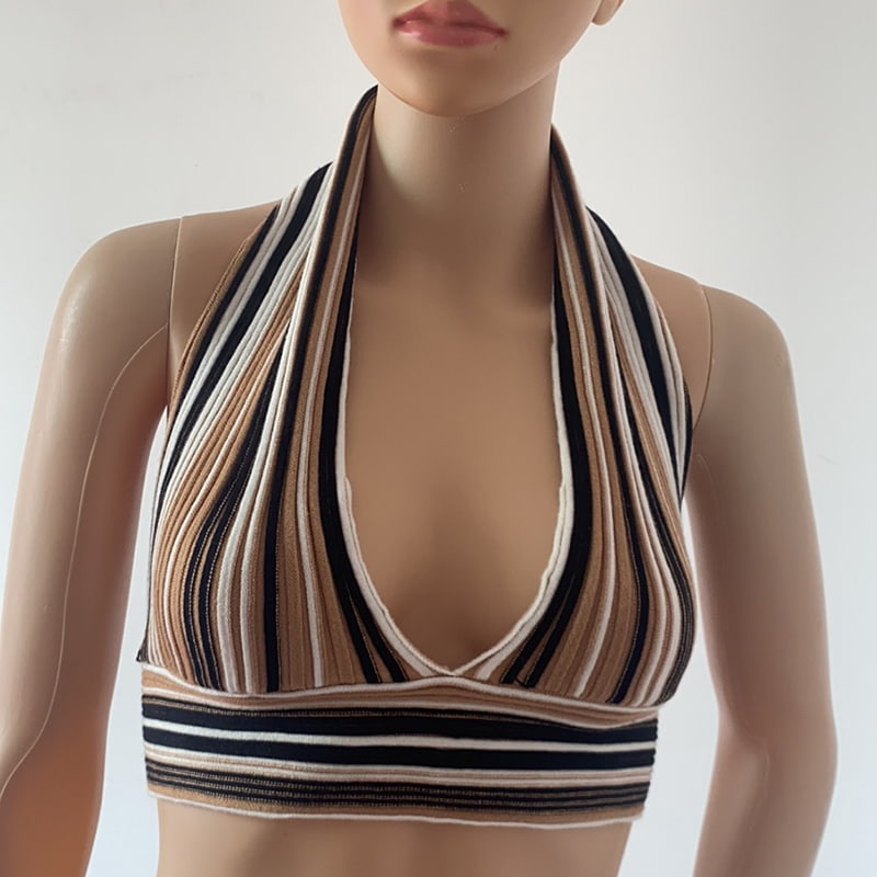 SM-K0107 Farebná pletená vesta s pruhovaným výstrihom SM-K0107 Farebná pletená vesta s pruhovaným výstrihom