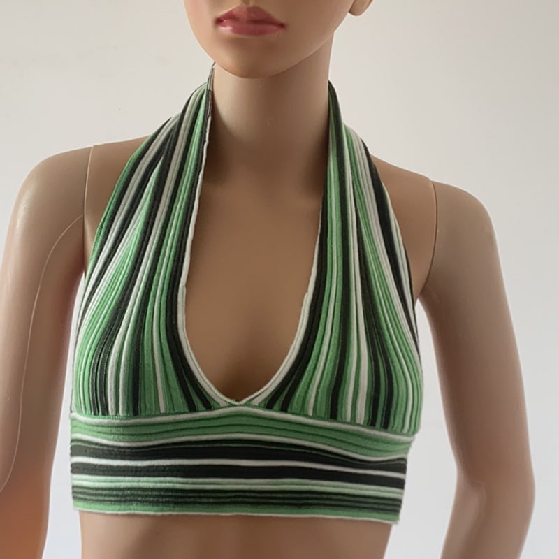 SM-K0107 Farebná pletená vesta s pruhovaným výstrihom SM-K0107 Farebná pletená vesta s pruhovaným výstrihom