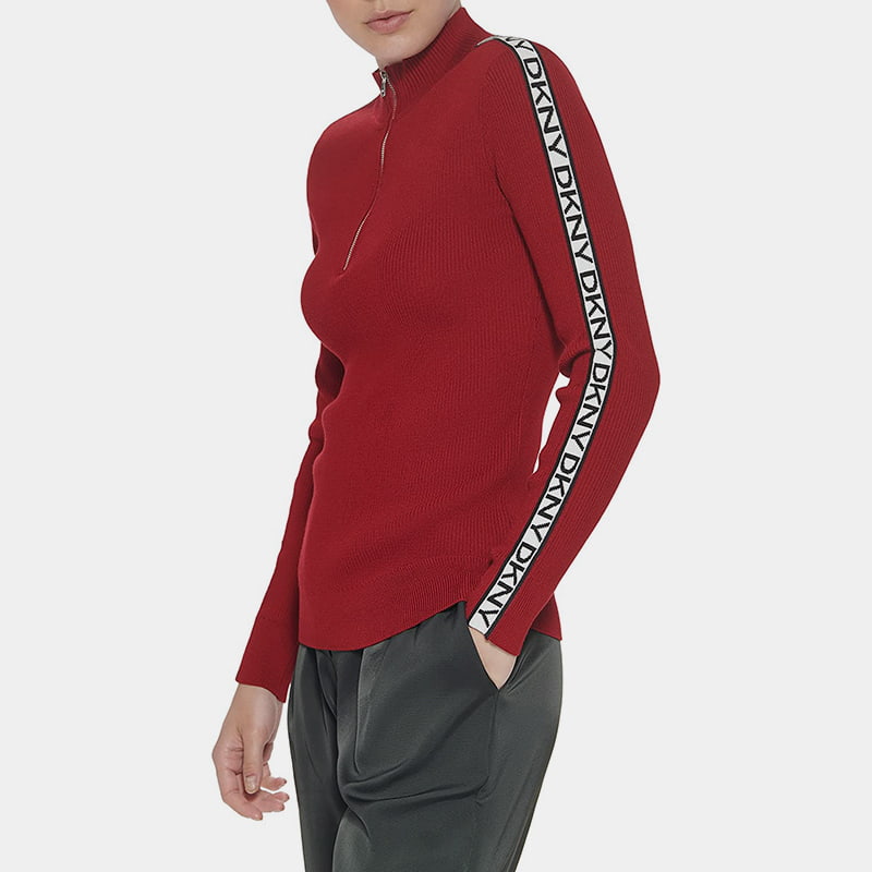 SM-K0056 zips žakár s dlhým rukávom pletený pulóver SM-K0056 zips žakár s dlhým rukávom pletený pulóver