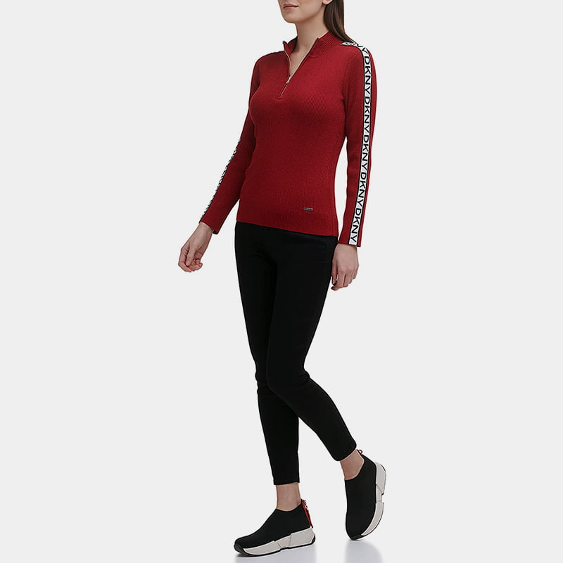 SM-K0056 zips žakár s dlhým rukávom pletený pulóver SM-K0056 zips žakár s dlhým rukávom pletený pulóver