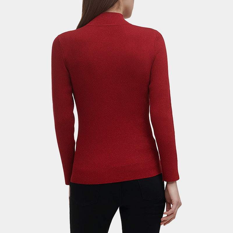 SM-K0056 zips žakár s dlhým rukávom pletený pulóver SM-K0056 zips žakár s dlhým rukávom pletený pulóver